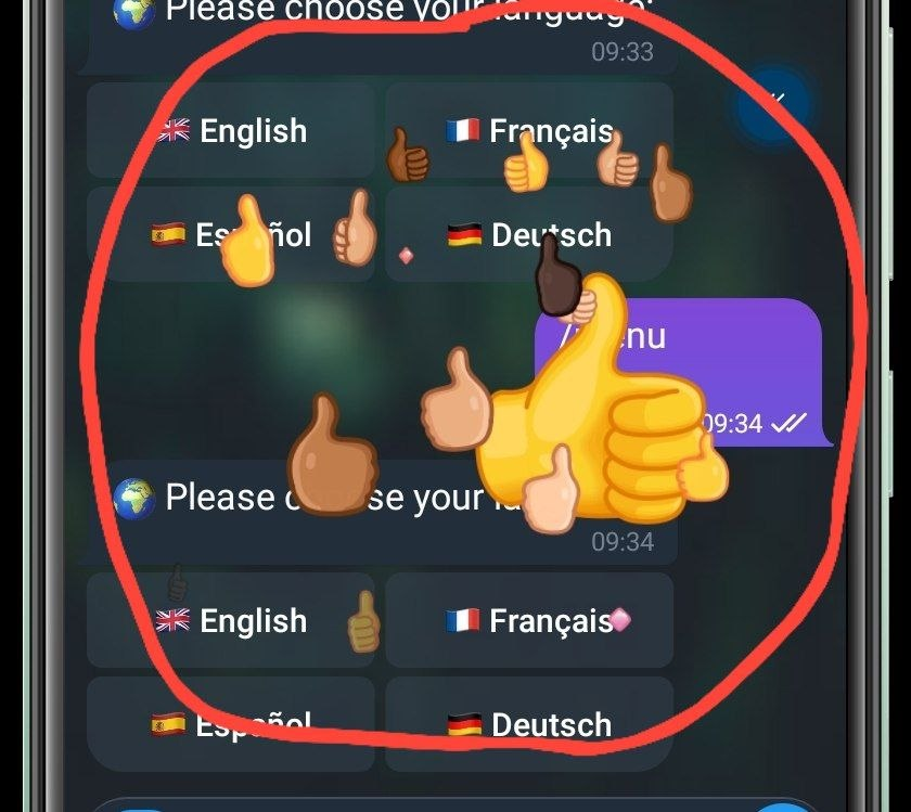 Réaction isBig — gros emoji animé à l'écran